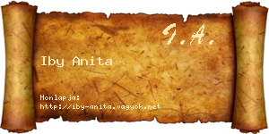 Iby Anita névjegykártya